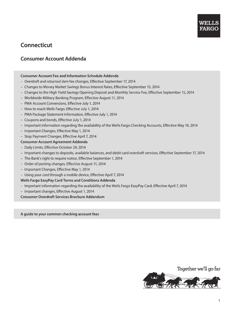 Schedule of Fees and Charges for Personal Bank of the West  Form