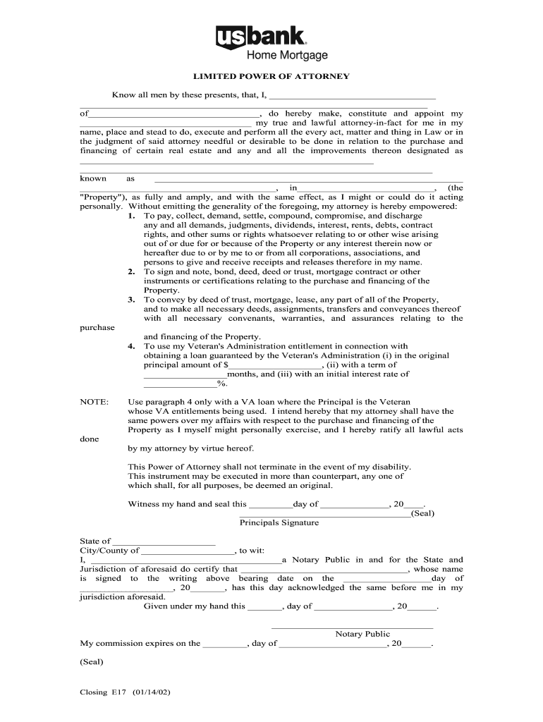  Bank Power of Attorney 2002-2024