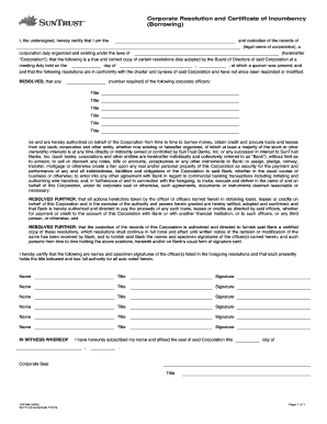 Corporate Borrowing Resolution PDF  Form