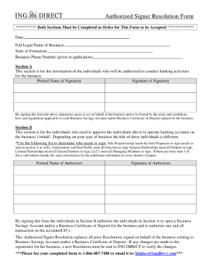  Resolution of Authority Banking Form 2018-2024