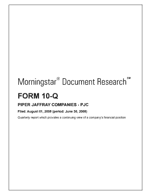 Morningstar Document Research Piper Jaffray  Form