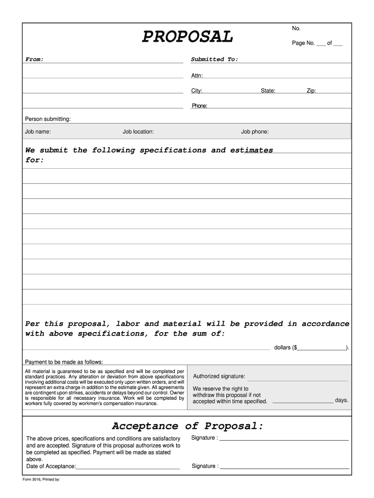 PROPOSAL  Forms Online