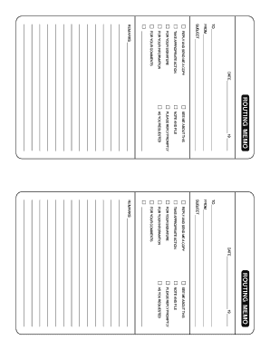 Routing Memo  Form