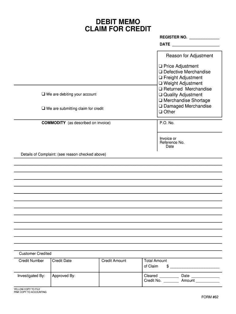 Debit Note Format in Word