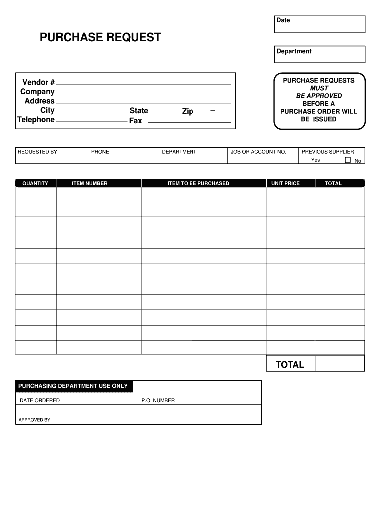 Purchase Request Form