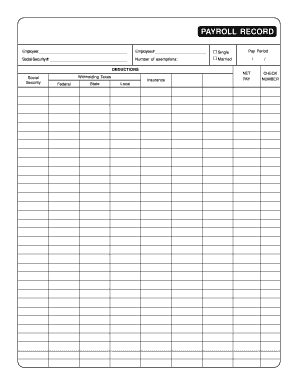 Paycheck Sign Off Sheet Template