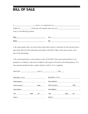 bill of sale template fill out and sign printable pdf template signnow