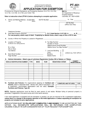 Pt 401 Instructions and Form