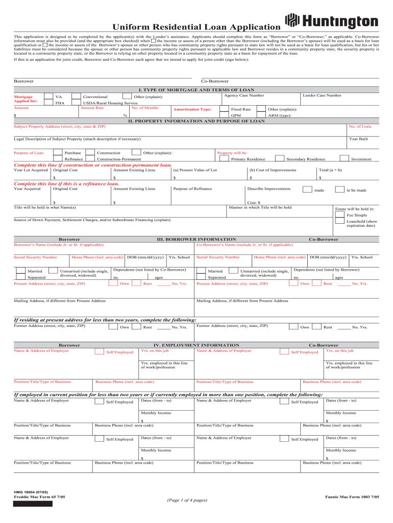  Loan Application Form 2005-2024