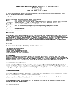 Floor Plan Financing Agreement  Form