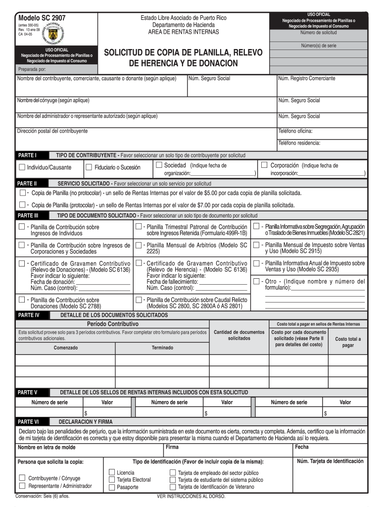 Modelo Sc 2907  Form