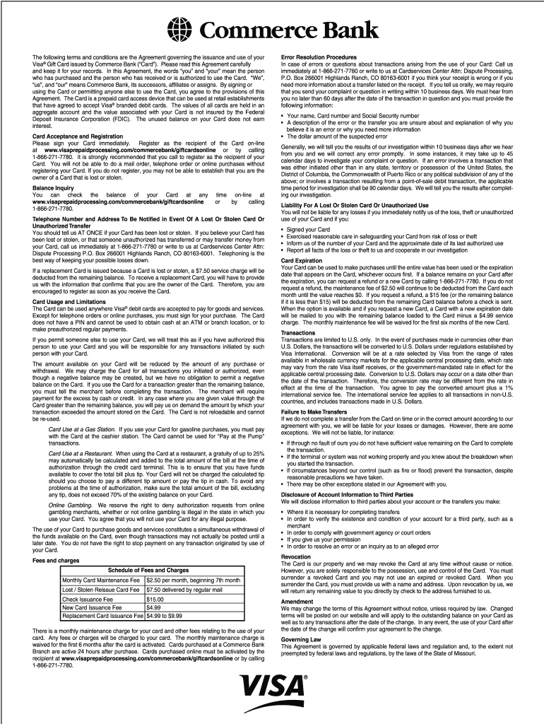 Visaprepaidprocessing  Form