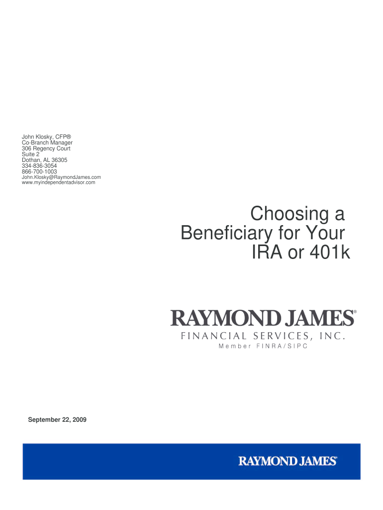 Raymond James Beneficiary Change Form