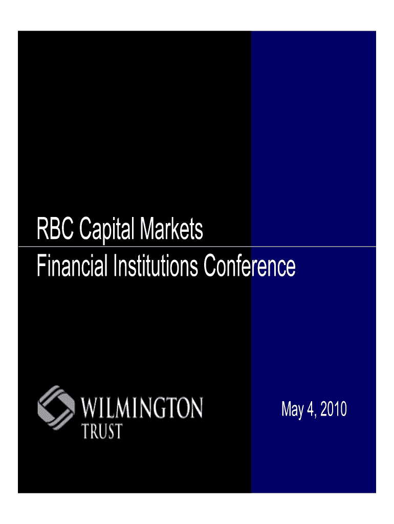 RBC Capital Markets Financial Institutions    Wilmington Trust !  Form