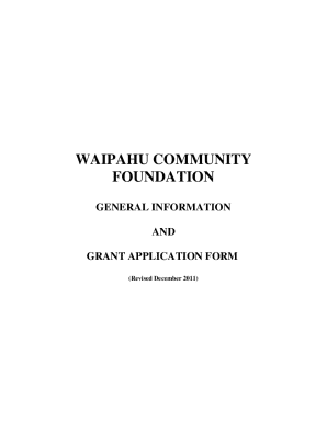 Waipahu Foundation  Form