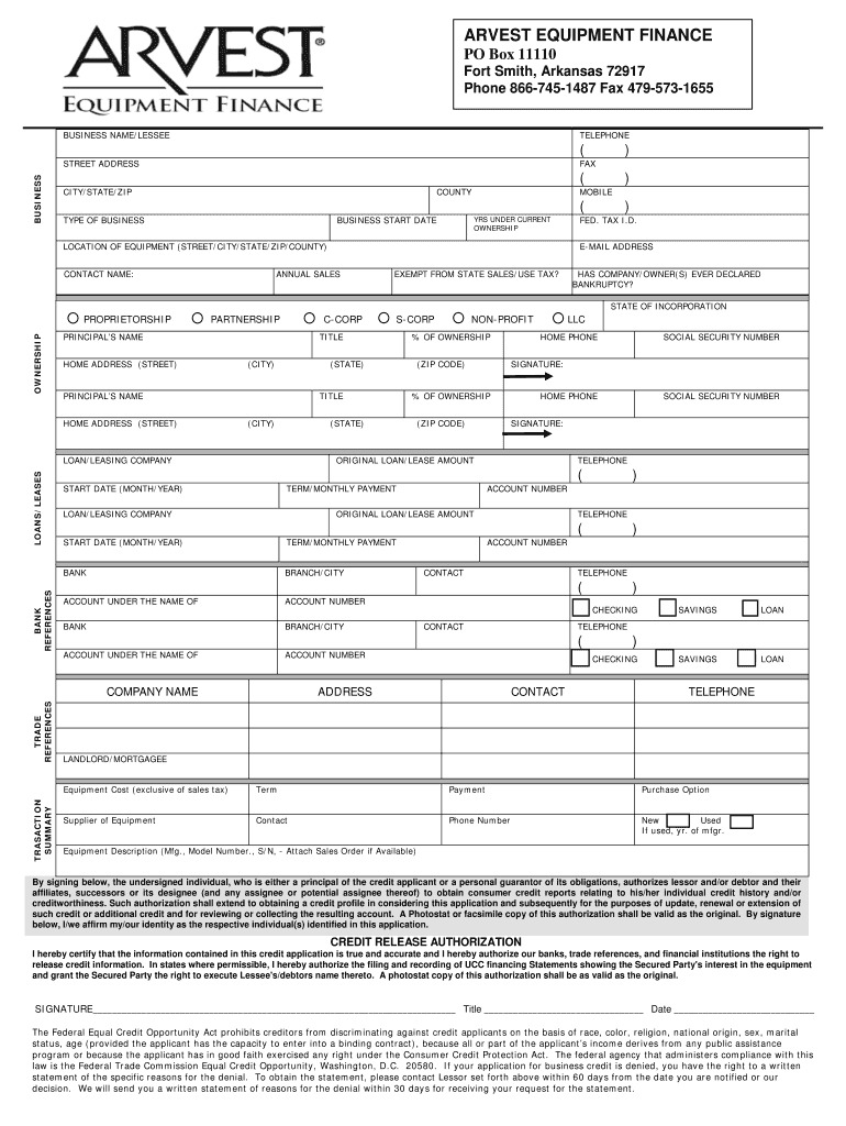 What is Arvest Bank Adverse Action Form