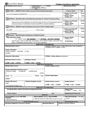 Eastwest Customer Information Sheet