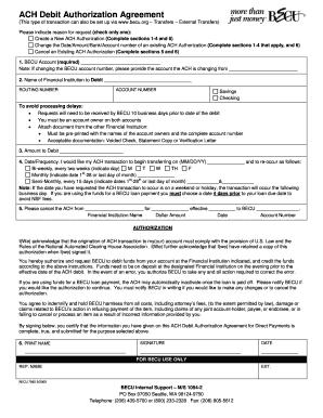 Ach Authorization Forms
