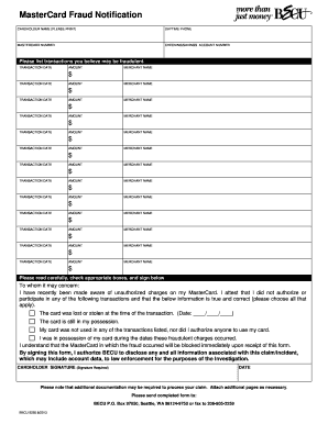 Becu Fraud Alert  Form