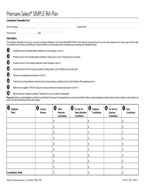 Premiere Select Simple Ira  Form