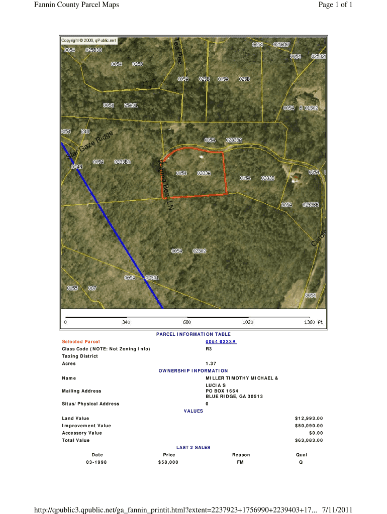 Page 1 of 1 Fannin County Parcel Maps 711 Http Qpublic3  Form