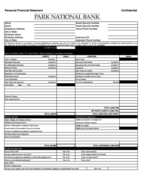 Natbank Personal Financial Statement Pompano Beach Form