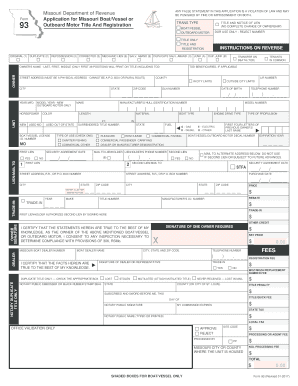 Form 93 Missouri