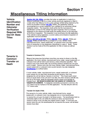 Motor Vehicle and Marinecraft Titling Manual Section 7 Dor Mo  Form