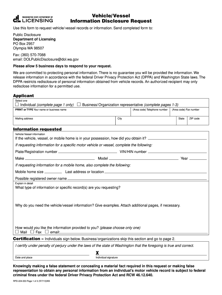 Vsdisclosedolwagov Form