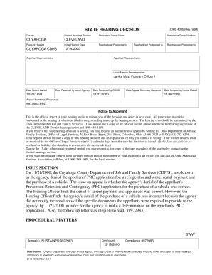 Bsh Ohio Form