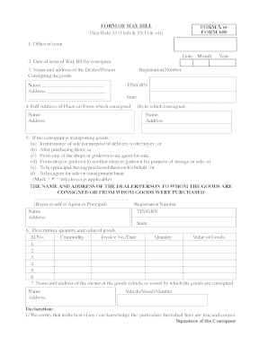 Waybill Sample  Form