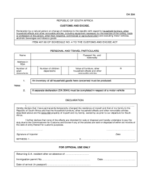 Da304  Form