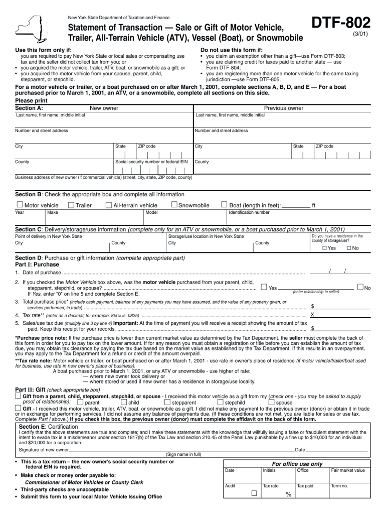 How to Fill Out Dtf 802 Section 5  Form