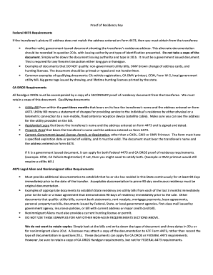 Atf Form 4473 Proof of Address