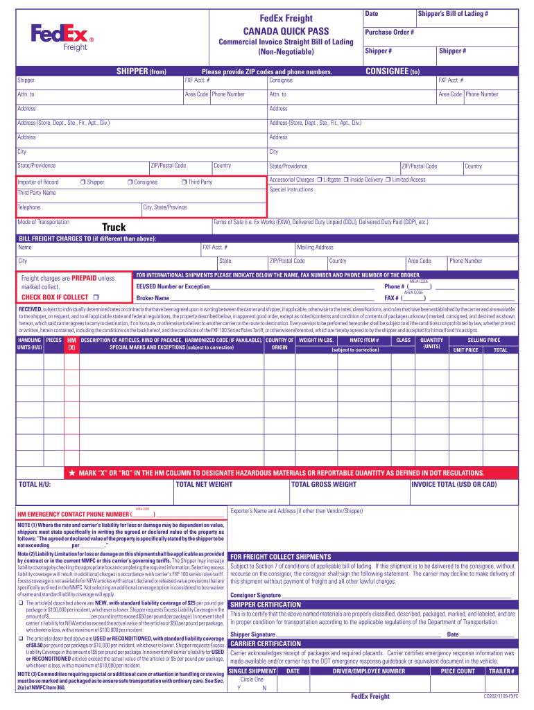 Get and Sign Fedex Bol Forms