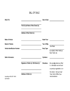  Bill of Sale for Car with Lien 2008