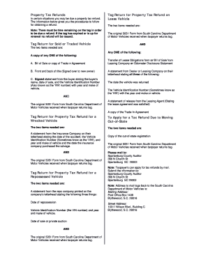 Spartanburg Tax Office  Form