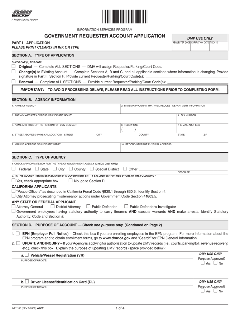  Inf 1130  Form 2009