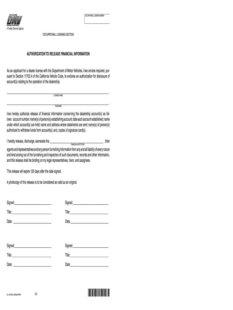  Dmv Ol 53  Form 2002