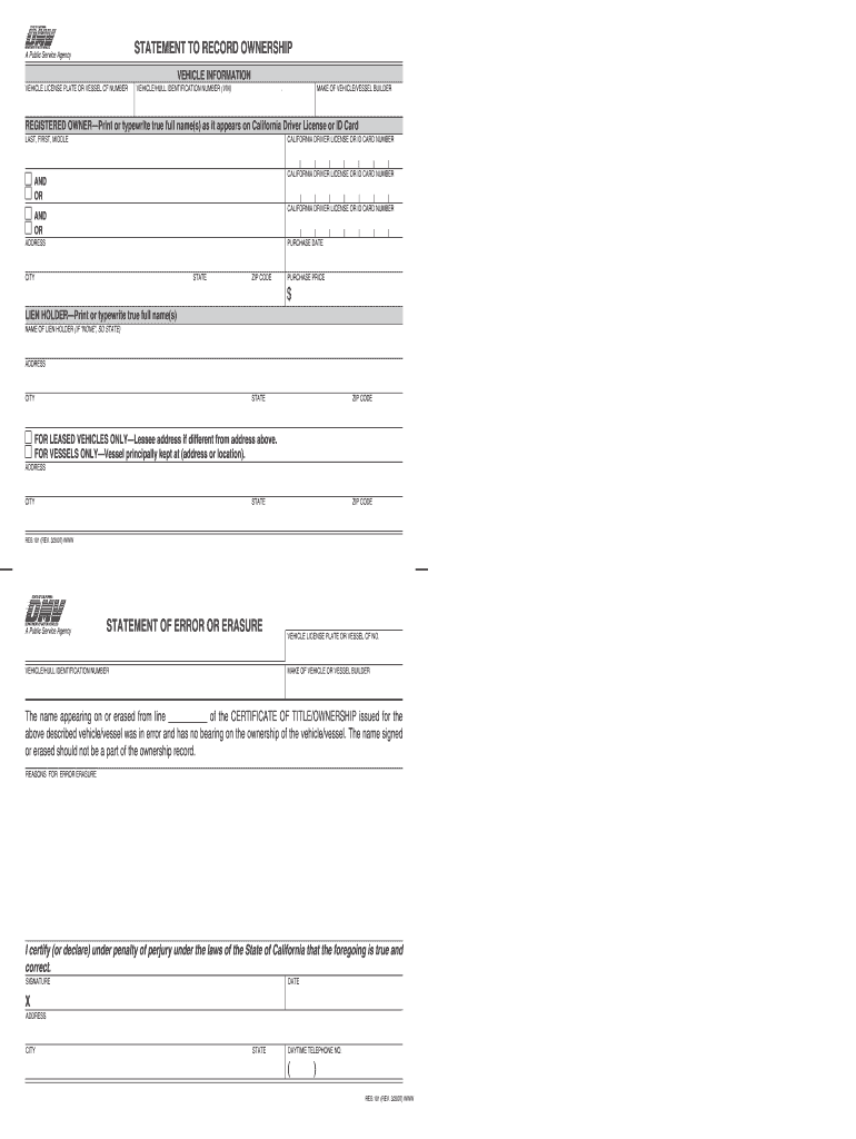 Reg 101  Form