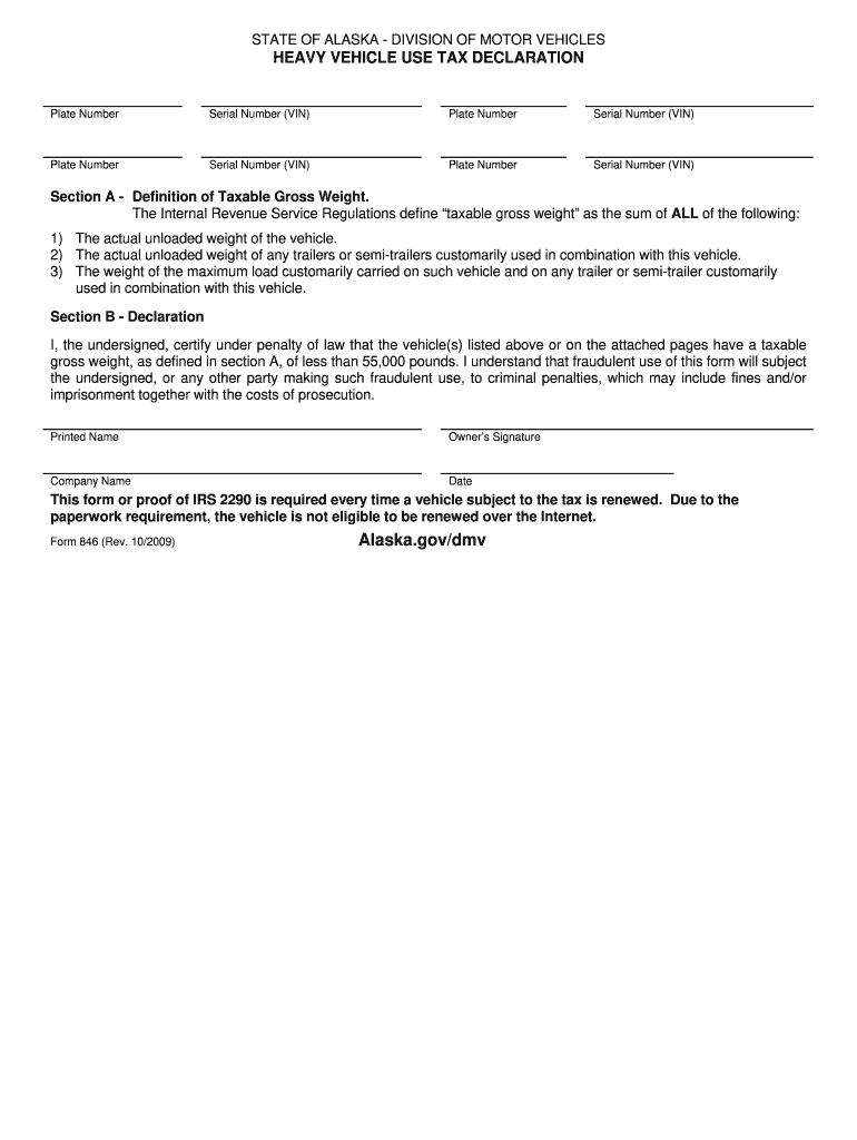 Ga Dmv Heavy Vehicle Tax Form 846 2009-2024