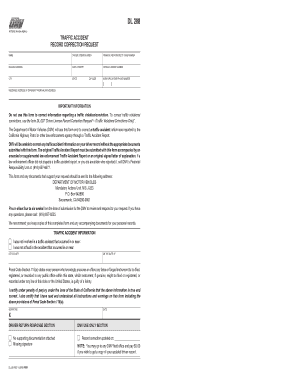 Driver License Record Correction Request  Form
