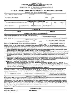 Fl Destruction  Form