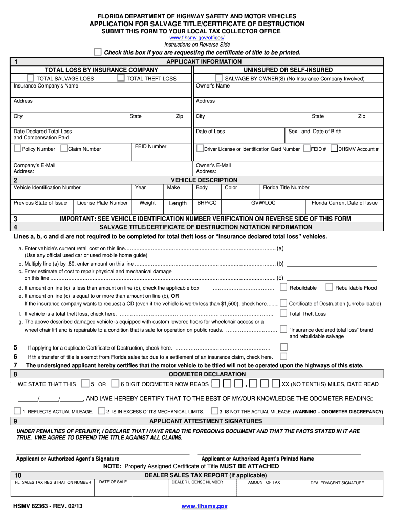 Get and Sign Hsmv 82363  Form 2011-2022