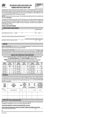  How to Fill Out Declaration of Gross Vehicle Weight 2010