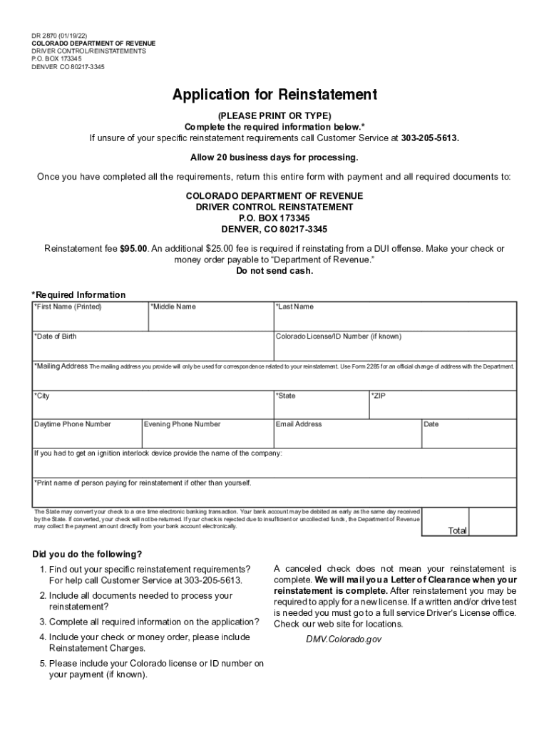 Dr 2870  Form