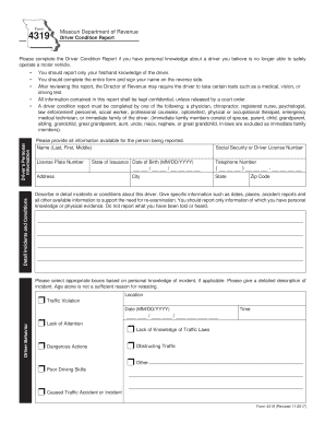  Missouri Driver Condition Report 2010