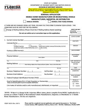 Home Manufacturer Form