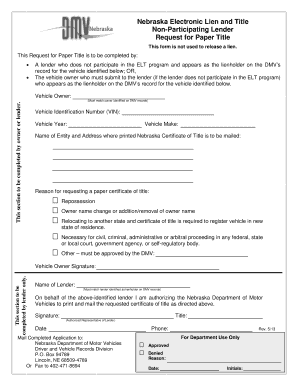 Electronic Title  Form