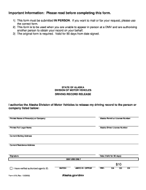 Alaska Dmv Forms